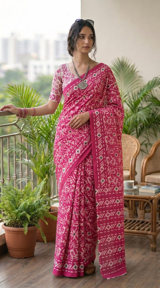 Premium Cotton Mulmul Sarees Wholesale – Soft Mulmul Sarees with Running Blouse