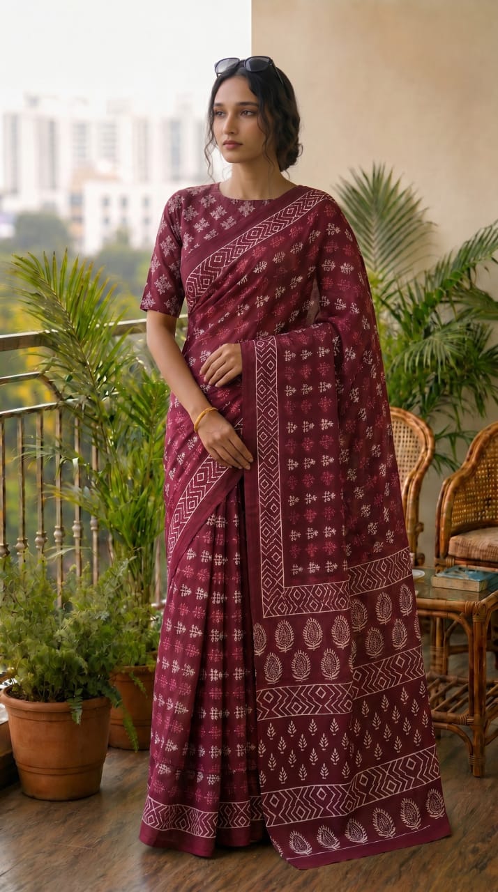 Breathable Cotton Mulmul Sarees Wholesale – Pure Mulmul Sarees with Running Blouse