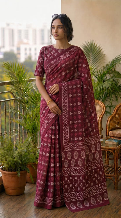 Breathable Cotton Mulmul Sarees Wholesale – Pure Mulmul Sarees with Running Blouse