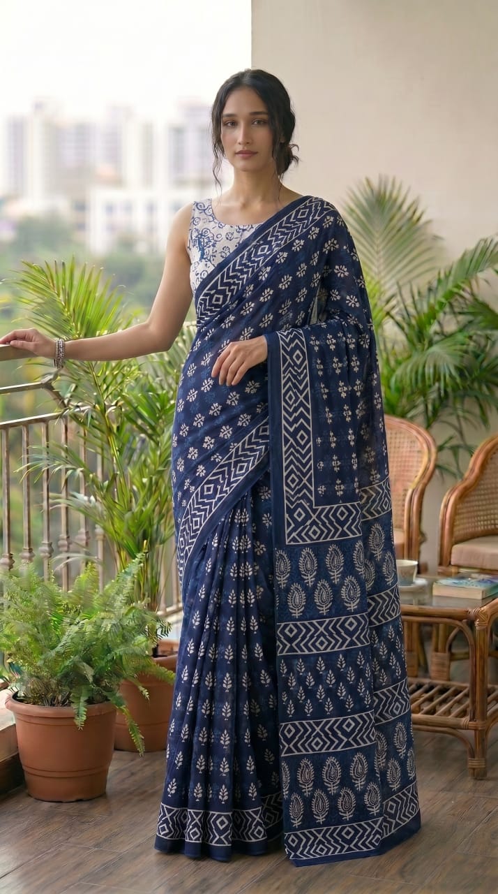 Premium Cotton Mulmul Sarees Wholesale – Soft Mulmul Sarees with Running Blouse
