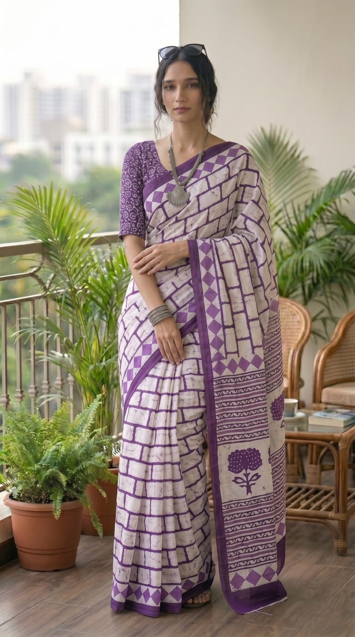 Pure Cotton Mulmul Sarees Wholesale – Lightweight Sarees with Running Blouse