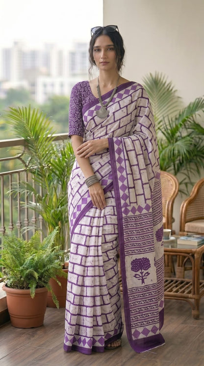 Pure Cotton Mulmul Sarees Wholesale – Lightweight Sarees with Running Blouse