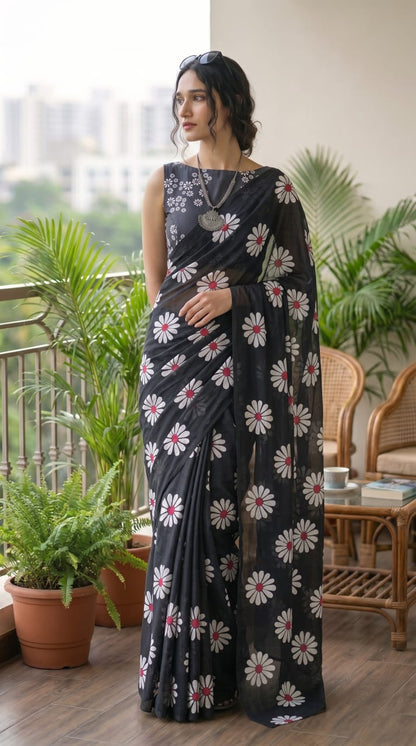 Pure Cotton Mulmul Sarees Wholesale – Lightweight Sarees with Running Blouse