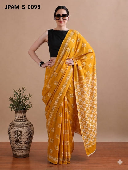 Pure Cotton Mulmul Sarees Wholesale – Lightweight Sarees with Running Blouse