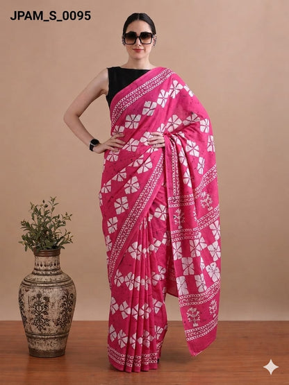 Wholesale Cotton Mulmul Sarees – Pure 92×80 Mulmul with Running Blouse