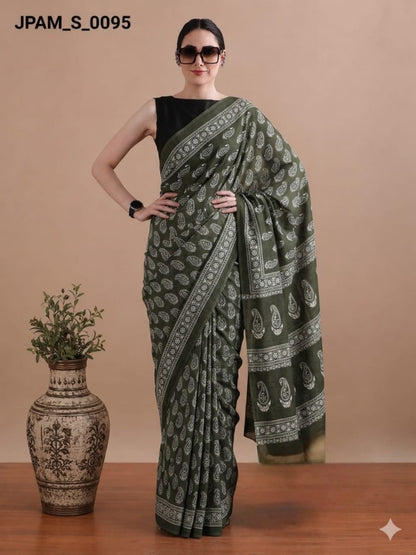 Pure Cotton Mulmul Sarees Wholesale – Lightweight Sarees with Running Blouse