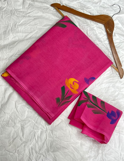 Cotton Malmal Handblock Printed Sarees Wholesale – Lightweight Cotton MUL Sarees
