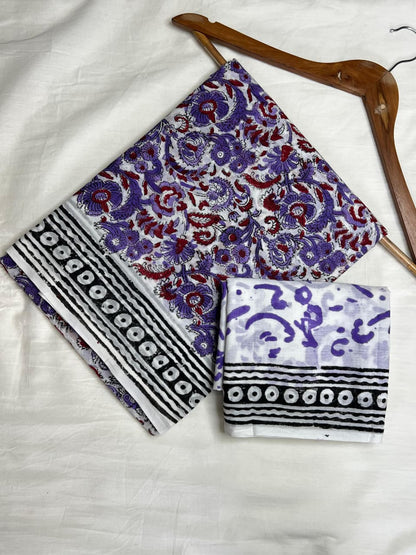 Cotton Malmal Handblock Printed Sarees Wholesale – Lightweight Cotton MUL Sarees