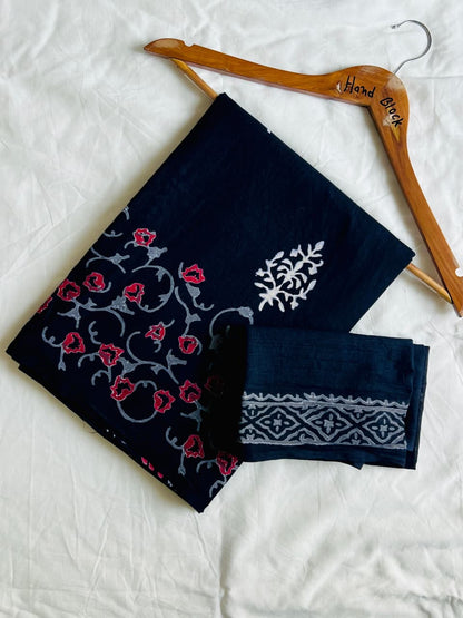 Pure Cotton Mul Handblock Printed Sarees Wholesale – Soft Malmal Sarees