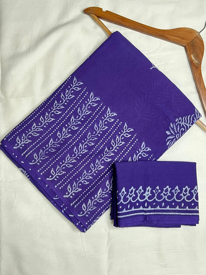 Handblock Printed Cotton Mulmul Sarees Wholesale – Lightweight Malmal Sarees
