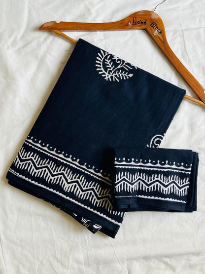 Cotton Mulmul Handblock Printed Sarees Wholesale – Lightweight Artisan Cotton Sarees