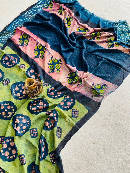 Hand Block Printed Georgette Sarees Wholesale – Natural Dyed Premium Sarees