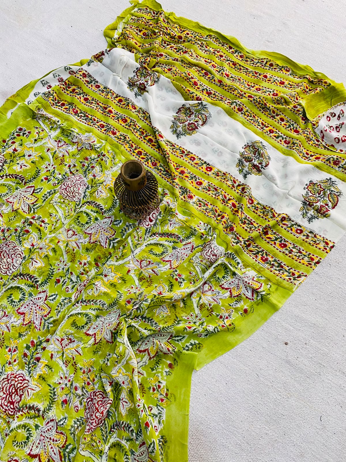 Hand Block Printed Georgette Sarees Wholesale – Natural Dyed Premium Sarees