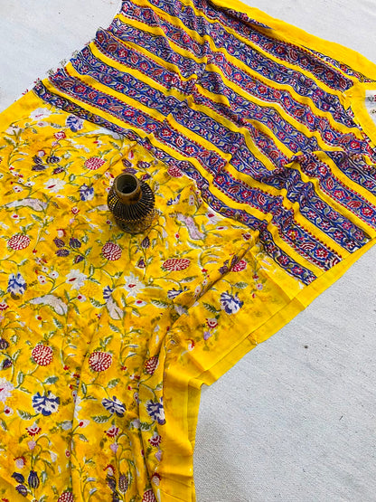 Hand Block Printed Georgette Sarees Wholesale – Natural Dyed Premium Sarees