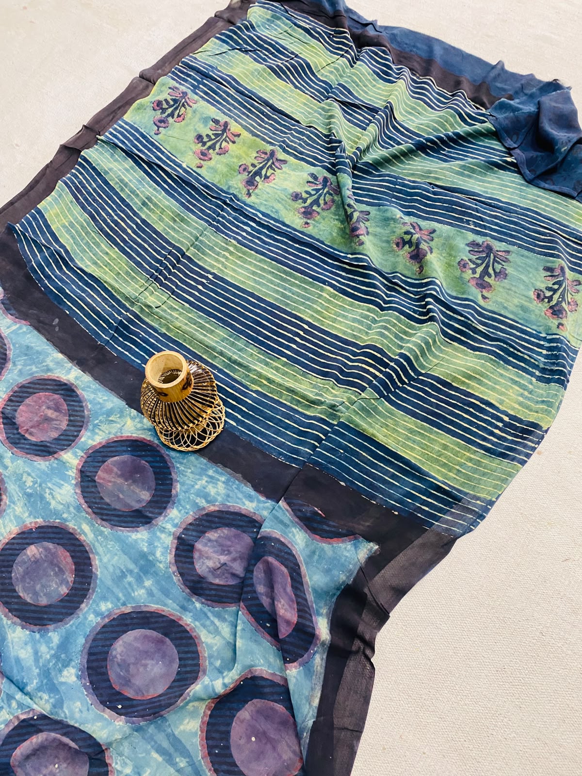 Wholesale Georgette Sarees – Hand Block Printed Natural Dyed Premium Sarees