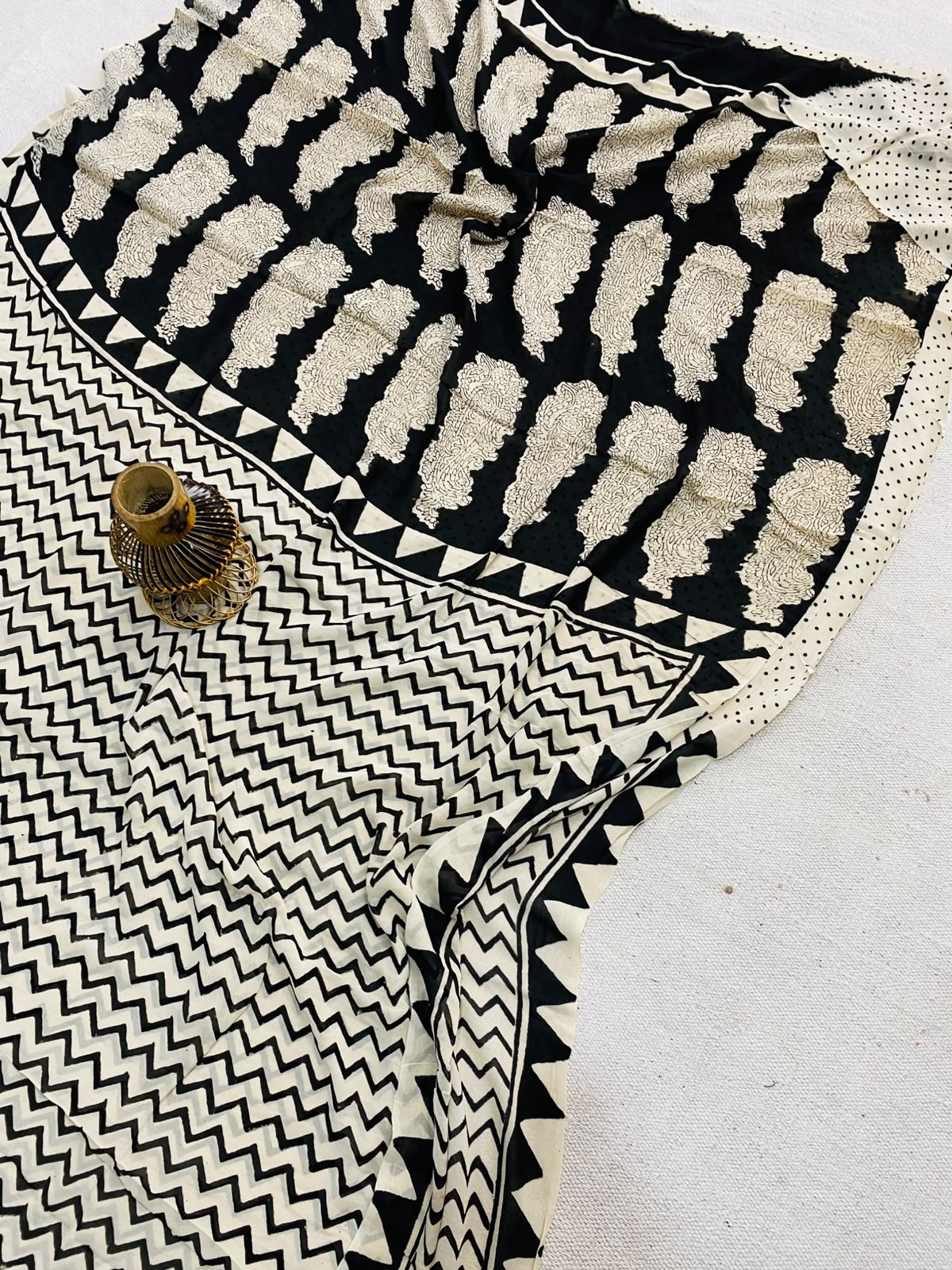 Wholesale Georgette Sarees – Hand Block Printed Natural Dyed Premium Sarees