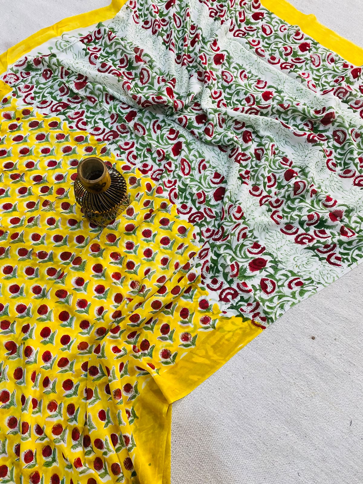 Wholesale Georgette Sarees – Hand Block Printed Natural Dyed Premium Sarees