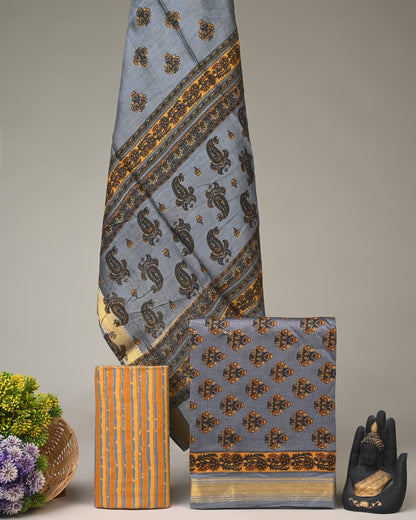 Maheshwari Silk Dress Material Wholesale | Handblock Printed Suit Sets by Fabtexs