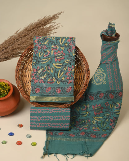 Cotton Chanderi dress material