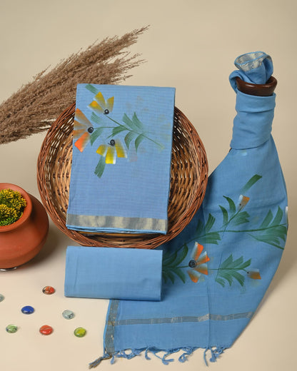 Cotton Chanderi dress material