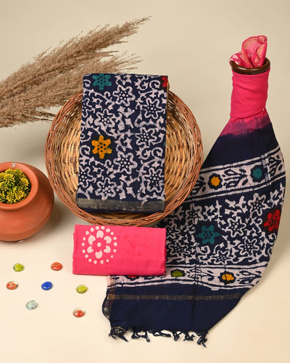 Cotton Chanderi dress material