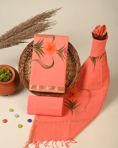 Cotton Chanderi dress material