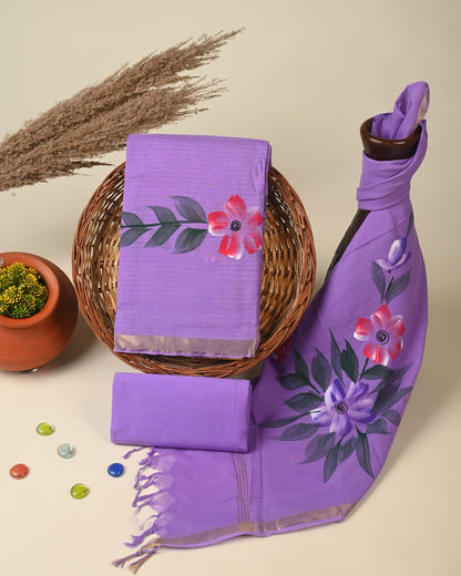 Cotton Chanderi dress material