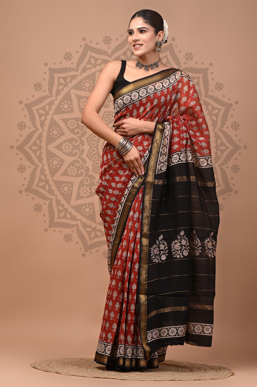 Maheshwari Silk Saree Wholesale – Handblock Printed Heritage Sarees