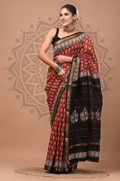 Maheshwari Silk Saree Wholesale – Handblock Printed Heritage Sarees