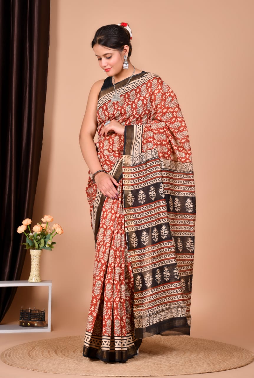 Maheshwari Silk Saree Wholesale – Handblock Printed Heritage Sarees
