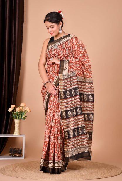 Maheshwari Silk Saree Wholesale – Handblock Printed Heritage Sarees