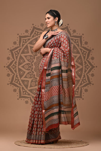 Maheshwari Silk Saree Wholesale – Handblock Printed Heritage Sarees