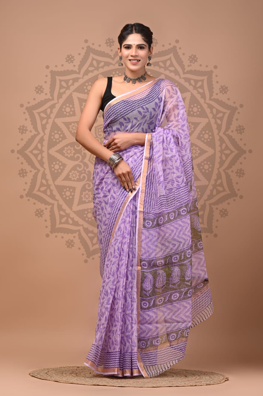 Handblock Printed Kota Doria Sarees Wholesale – Lightweight Kota Cotton Sarees