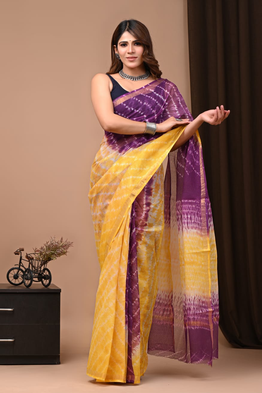 Handblock Printed Kota Doria Sarees Wholesale – Lightweight Kota Cotton Sarees