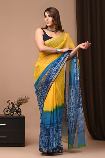 Handblock Printed Kota Doria Sarees Wholesale – Lightweight Kota Cotton Sarees