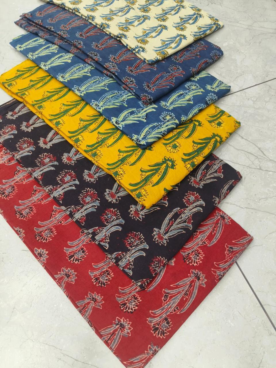 Ajrakh butta motif pure cotton handblock printed wholesale fabric, eco-dyed and artisan-made for high-quality retail sourcing — Fabtexs