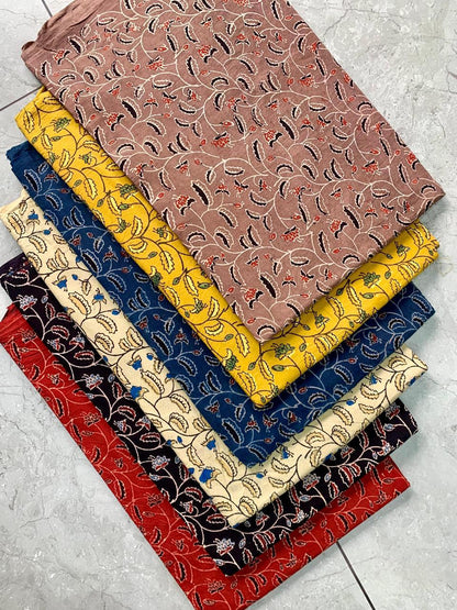 Maroon multi-colour Ajrakh handblock printed pure cotton fabric – artisan-made wholesale textile from Fabtexs