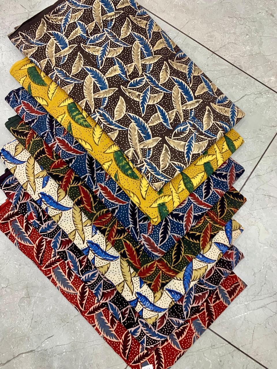 Multi-Colour Leaf Pattern Ajrakh Handblock Printed Pure Cotton Wholesale Fabric – Eco-Dyed Artisan Craft by Fabtexs