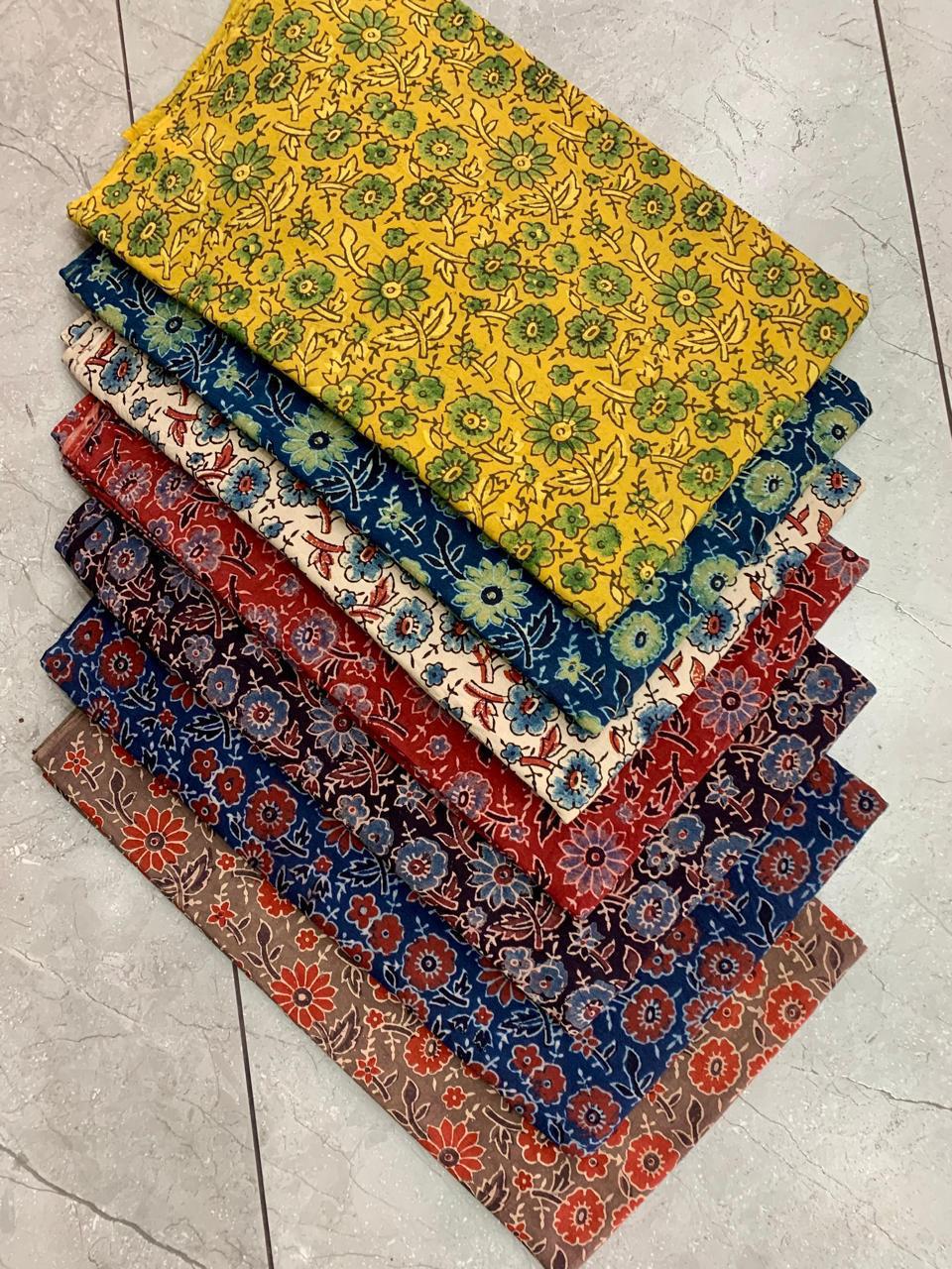 Kutch-inspired multicolour Ajrakh pure cotton fabric wholesale featuring heritage motifs by Fabtexs.