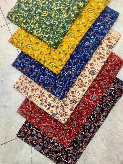 Ajrakh paisley jaal pattern handblock printed pure cotton fabric – artisan-made wholesale textile by Fabtexs