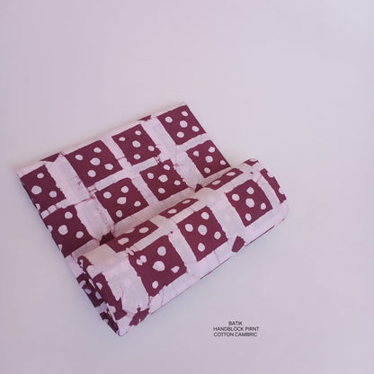 Pure cotton batik fabric wholesale in maroon, handcrafted batik print fabric for boutique, designer & bulk buyers – Fabtexs