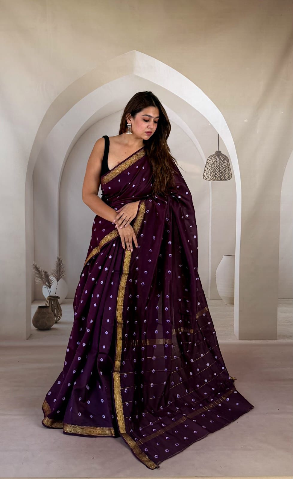 Blue Maheshwari Silk Handblock Printed Saree with Floral Jaal – Wholesale Silk Saree