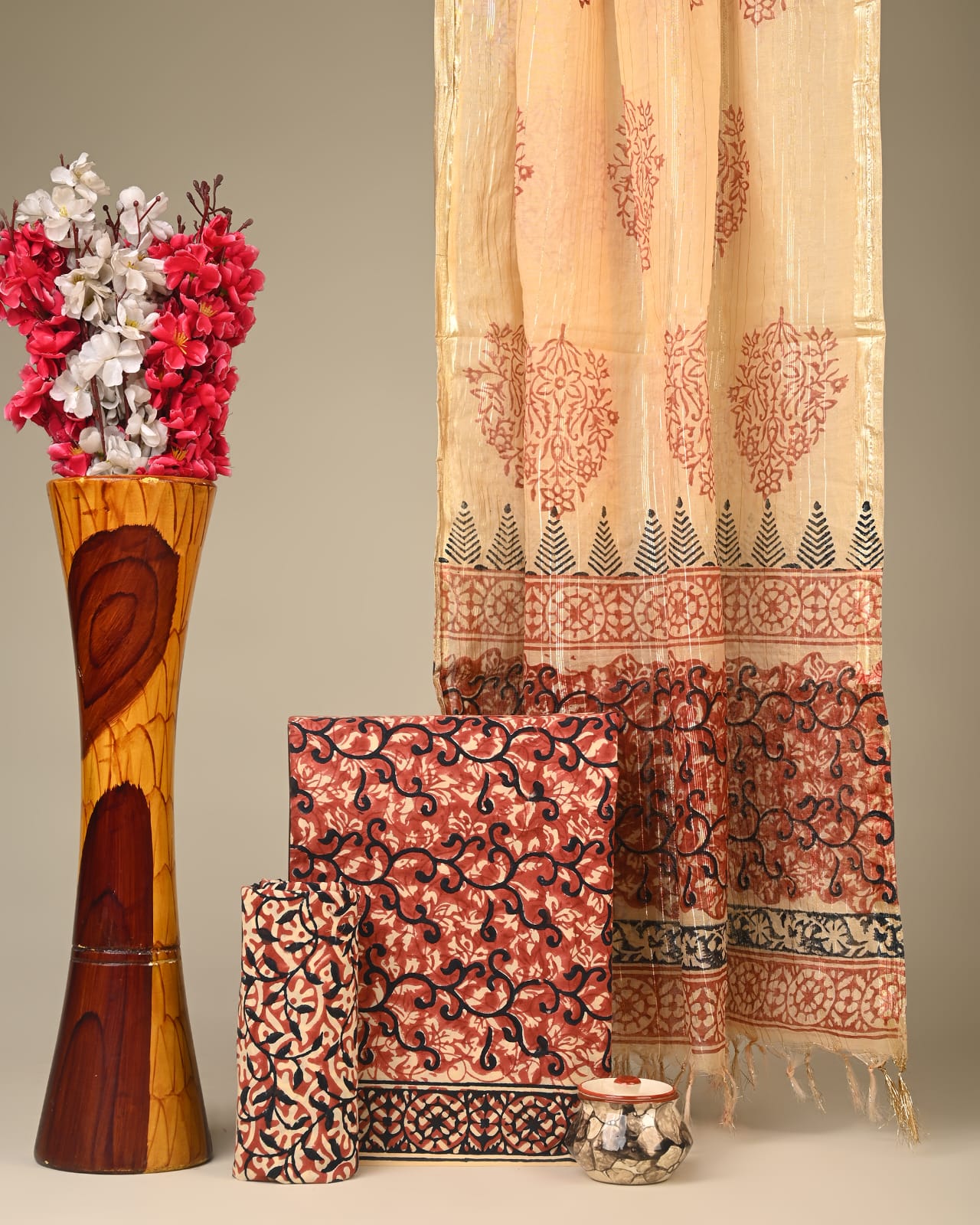 chanderi cotton dress material Ethnic Chanderi Silk Salwar Suit