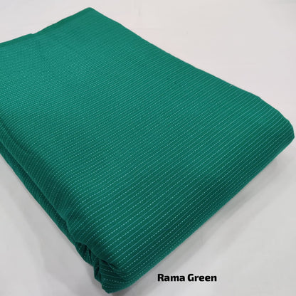 Green pure cotton Kantha fabric with textured stitch finish, machine-woven wholesale fabric by Fabtexs