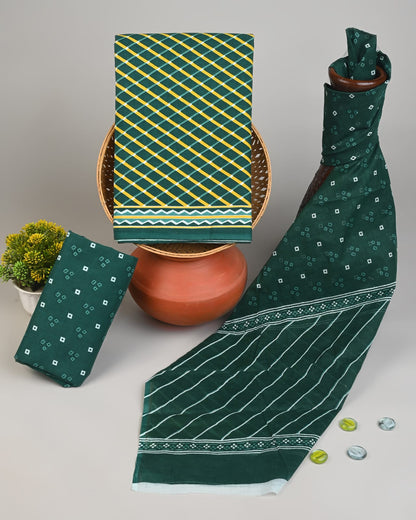 dark green checks handblock printed cotton mulmul dress material wholesale India low MOQ boutique fabric supplier Fabtexs