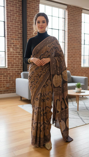 Premium Cotton MUL Handblock Printed Sarees Wholesale – Soft, Breathable & Artisan-Crafted