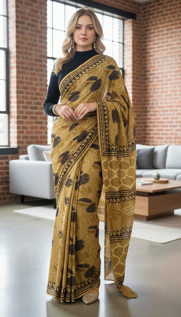 Premium Cotton MUL Handblock Printed Sarees Wholesale – Soft, Breathable & Artisan-Crafted