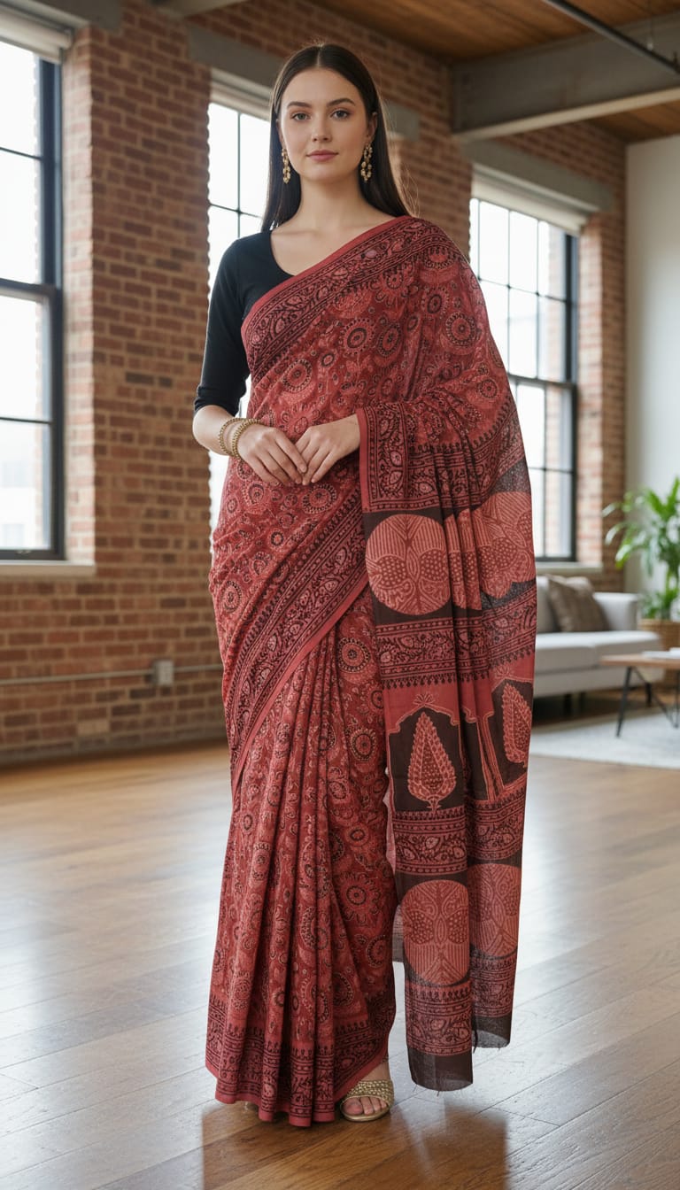 Premium Cotton MUL Handblock Printed Sarees Wholesale – Soft, Breathable & Artisan-Crafted