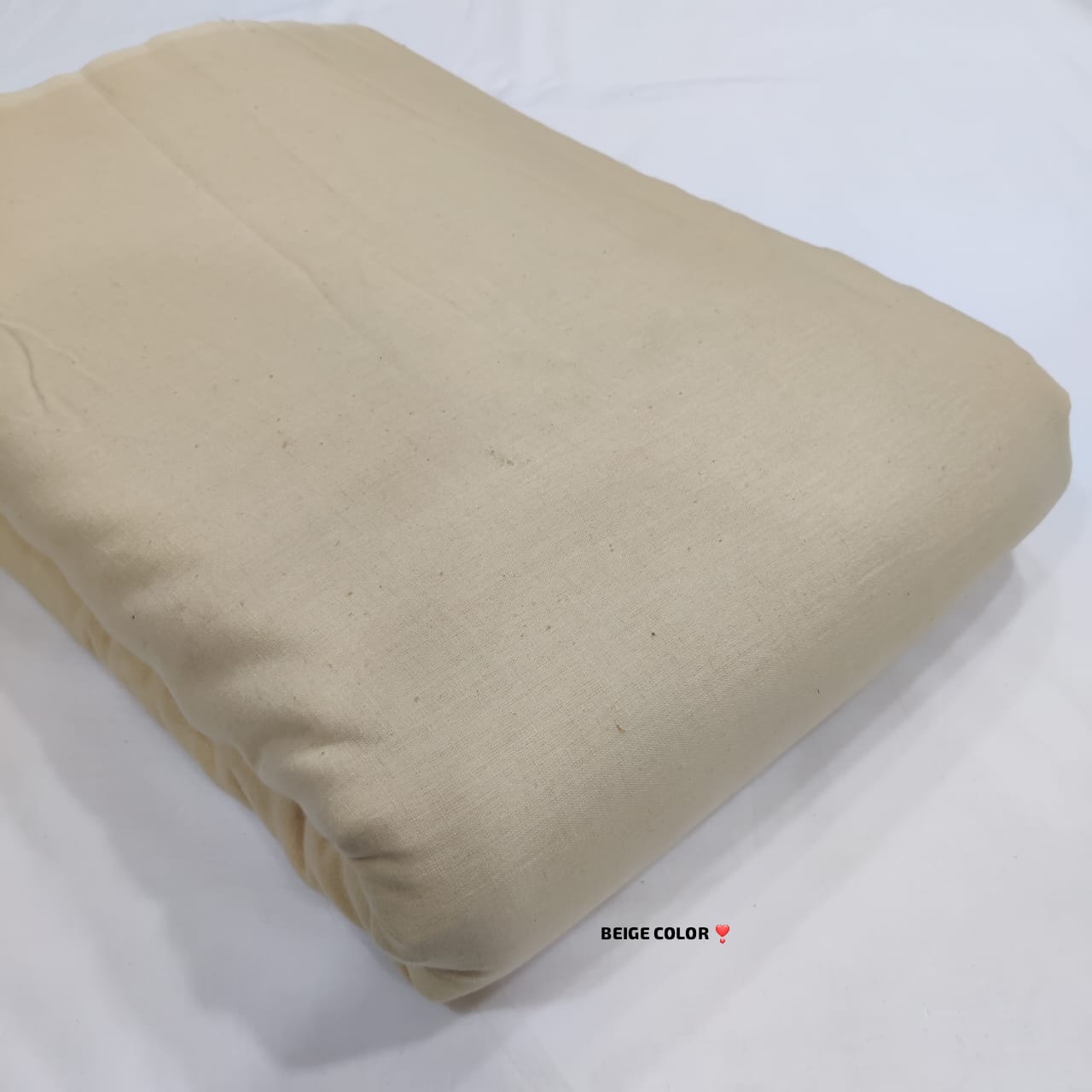 Pure cotton plain flex fabric wholesale in beige, procian dyed, 160 GSM, garment fabric by Fabtexs