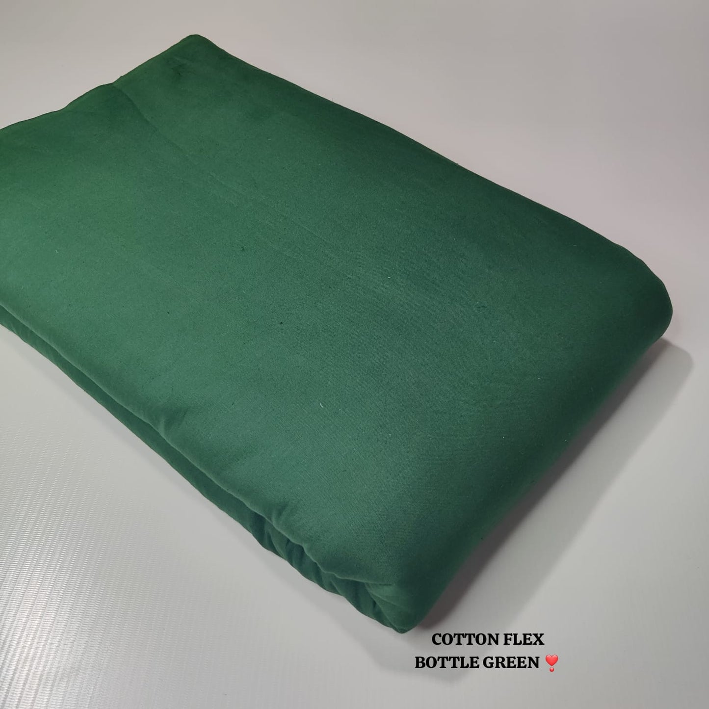 Pure cotton plain flex fabric wholesale in bottle green, procian dyed, 160 GSM, wholesale supply by Fabtexs